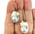 2010s Diamond Fresh Water Pearl Earrings 14k Gold Large Certified For Sale - Image 5 of 8