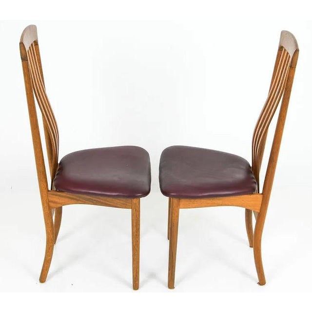 Mid-Century Modern Set 6 Teak Danish Modern Dining Chairs For Sale - Image 3 of 8