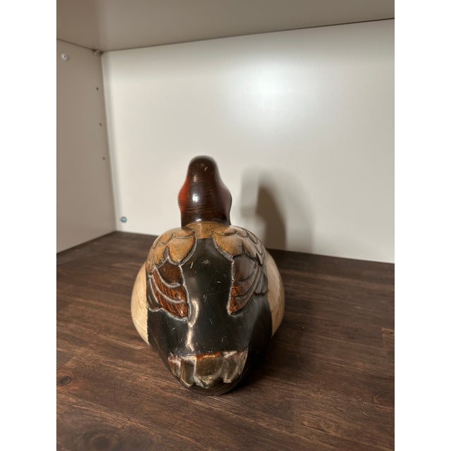 1980s Tom Taber Redhead Duck Decoy For Sale - Image 4 of 11