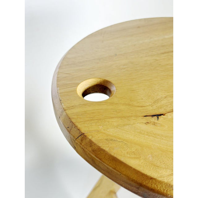Wooden Stool from Roger Tallon, France, 1970 For Sale - Image 11 of 18