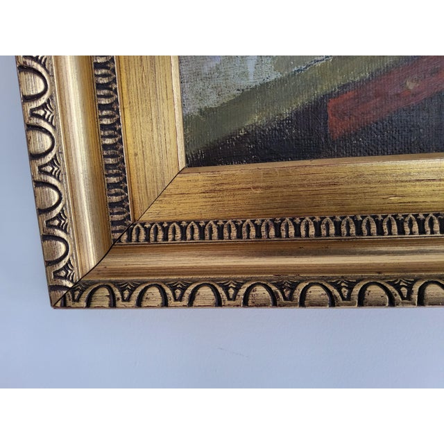 Original Mid Century Norwegian Interior Oil Painting by Karl Vilhelm Anstensen 1978 For Sale - Image 12 of 18
