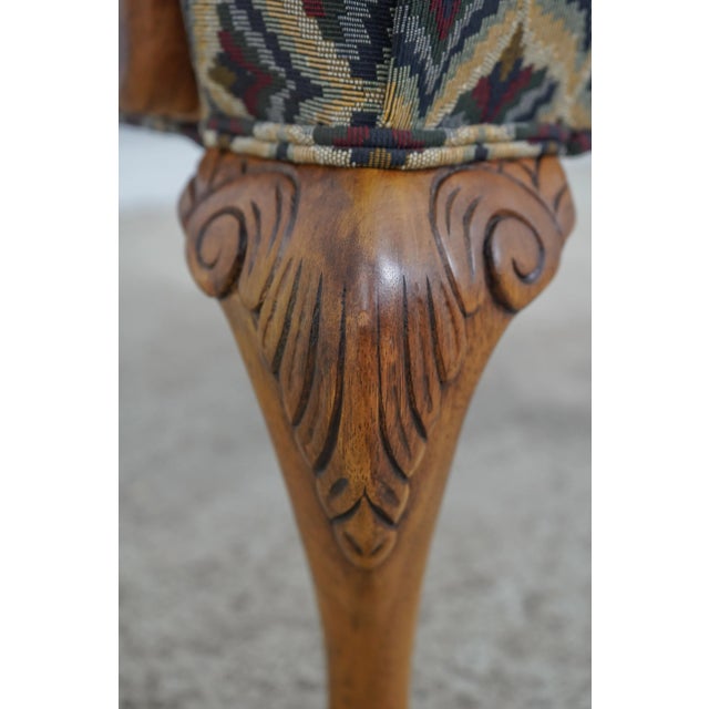 Ball & Claw Foot Upholstered Library Armchair For Sale - Image 11 of 13