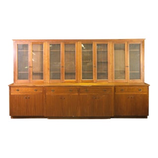 1960s Walnut Veneer Kitchen Storage Cabinet For Sale