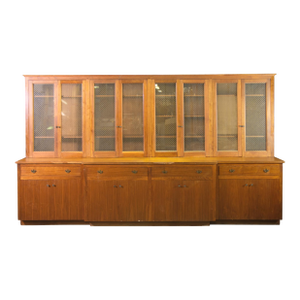 1960s Walnut Veneer Kitchen Storage Cabinet
