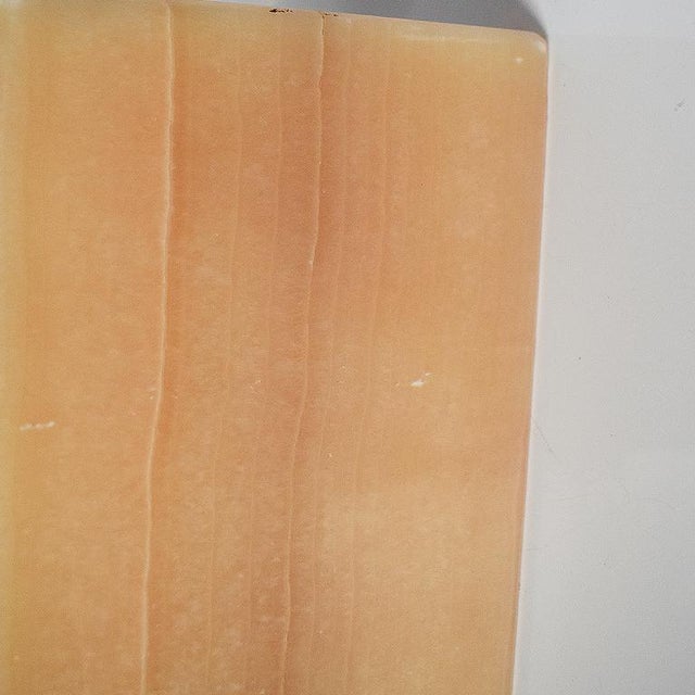 Abstract Mid-Century Modern Geometric Serpentine Stone Bookend For Sale - Image 4 of 7