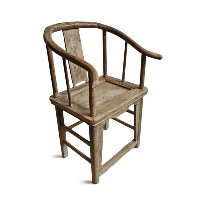 Antique Ming Horseshoe Back Chair For Sale - Image 4 of 8