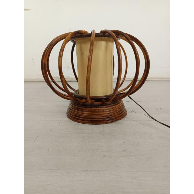 1950s Vintage Rattan Table Lamp, 1950s For Sale - Image 5 of 15