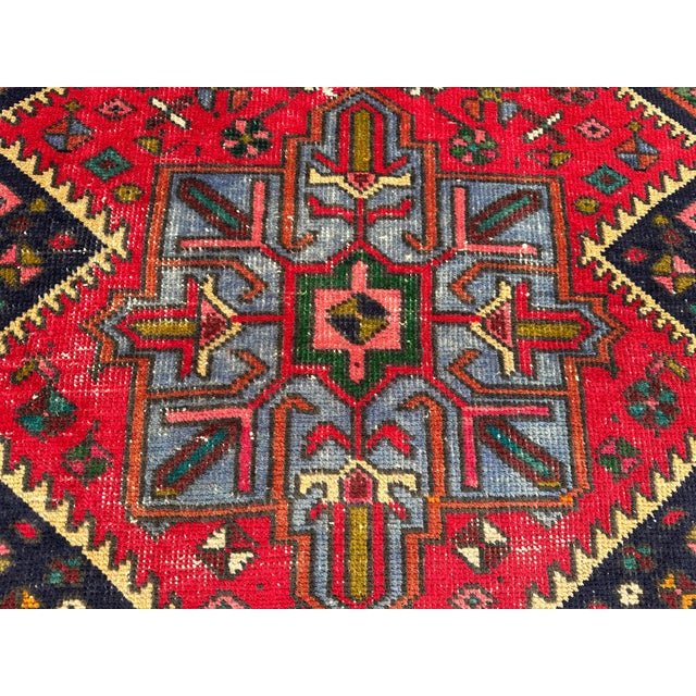 1940s 1940s Vintage Caucasian Hand-Knotted Wool Rug For Sale - Image 5 of 8