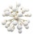 21st Century Nova Satin Brass Matte White Murano Sputnik Chandelier by Fabio LTD For Sale