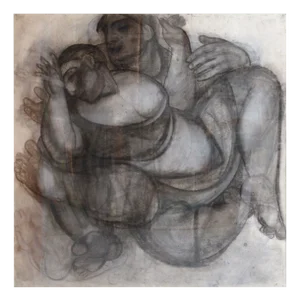 Victor Karnauh, Couple, 1990s, Charcoal on Paper