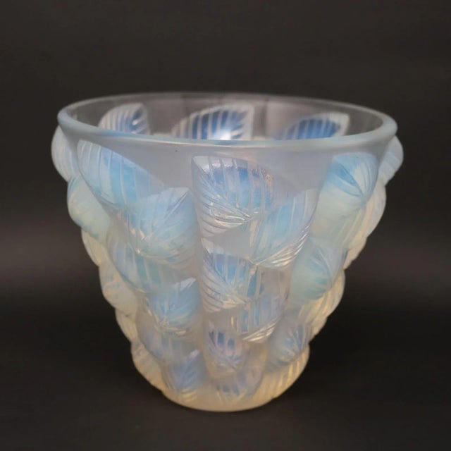 Rene Lalique Opalescent Glass Moissac Vase For Sale - Image 12 of 12