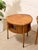 Mid-Century Modern Vintage Brown Saltman Mid-Century Modern Round Walnut Side Table With Geometric Top For Sale - Image 3 of 12
