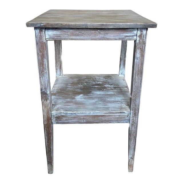 1950s Painted Distressed Side Table For Sale