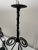 Vintage Spanish Mid Century Modern Black Iron Candle Holders, a Pair For Sale - Image 9 of 12