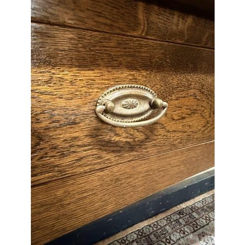 French Rustic Farmhouse Oak Console Table For Sale - Image 6 of 8