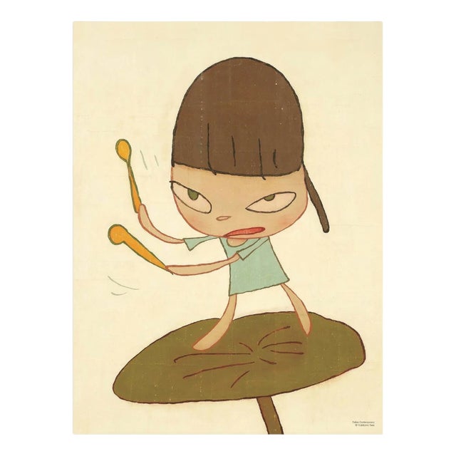 Yoshitomo Nara, Marching on a Butterbur Leaf, 2020, Paper For Sale