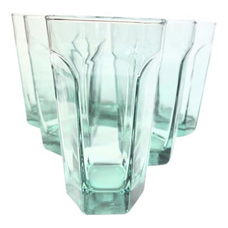 Vintage Sea Green Tumblers- Set Of For Sale