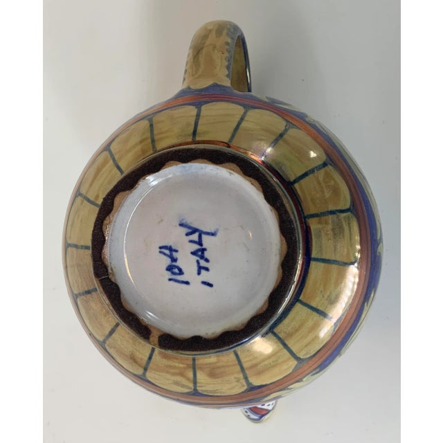 Vintage Italian Majolica Pitcher For Sale - Image 9 of 12