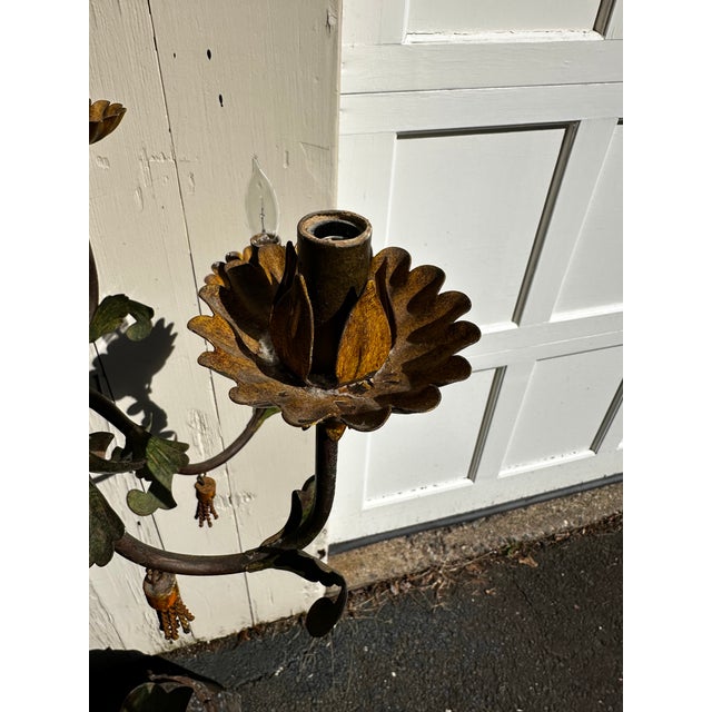 Vintage Country French 10 Light Chandelier For Sale In New York - Image 6 of 10