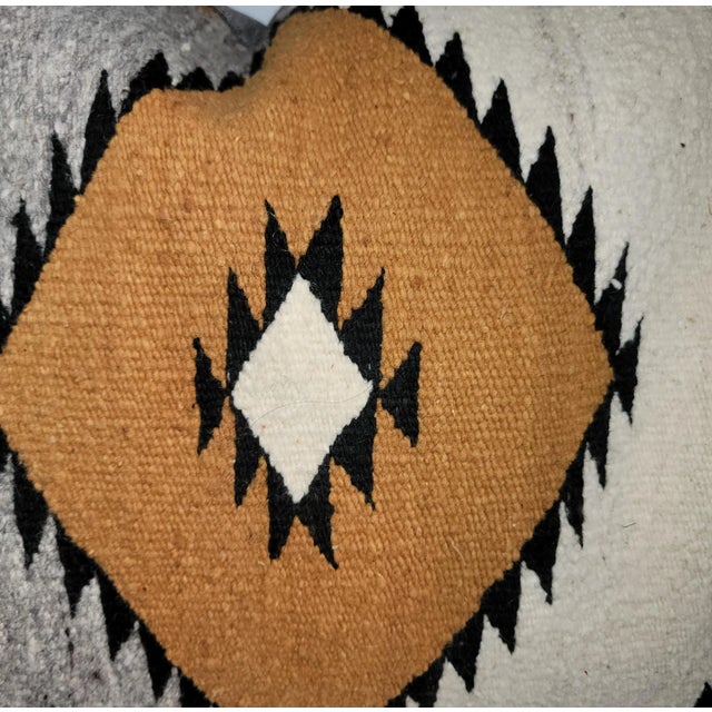 Native American Navajo Indian Geometric Weaving Bolster Pillows For Sale - Image 3 of 5