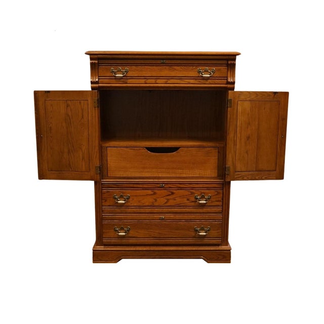 Late 20th Century Lexington Furniture Recollections Collection Rustic Country French 40" Door Chest 468-309 For Sale - Image 5 of 14