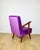 1970s Vintage Loft Armchair in Purple Velvet, 1970 For Sale - Image 5 of 12