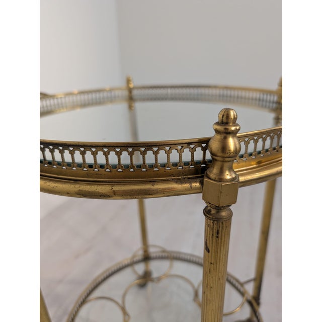 Vintage French Bar Cart in Brass, 1950s For Sale - Image 13 of 15