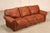 High Quality American Made Embossed Leather Three-Seat Sofa with Nailhead Trim