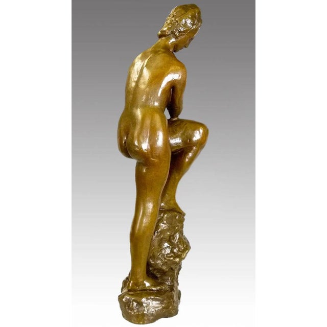 20th Century Bronze Nude Woman Sculpture For Sale - Image 4 of 8
