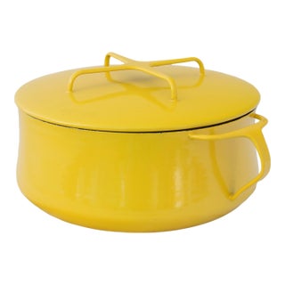 Dansk Kobenstyle Yellow Enamel Cooking Pot For Sale