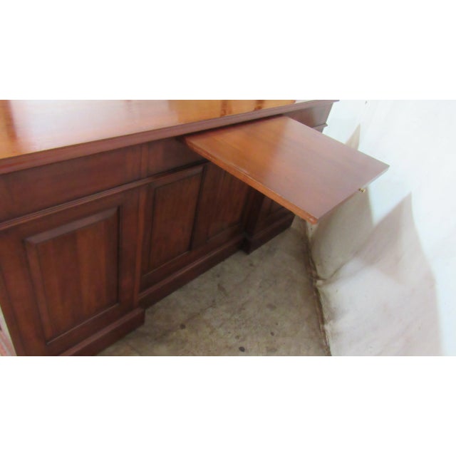 Late 20th Century Henkel Harris Moore Executive Desk Cherry Rare File Cabinet For Sale - Image 11 of 11