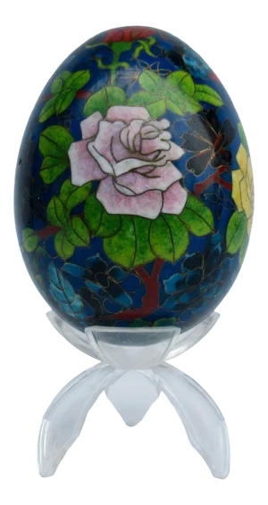 Vintage C.1970's Chinoiserie Cloisonne Egg