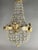 1980s French Louis XVI Gold Bronze Chandelier Ceiling Light – 1 Pc For Sale - Image 4 of 15