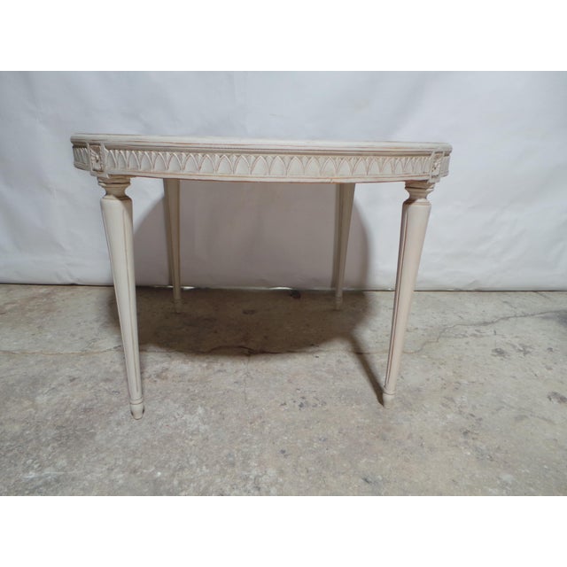 1950s Swedish Gustavian Style Round Table For Sale - Image 5 of 9