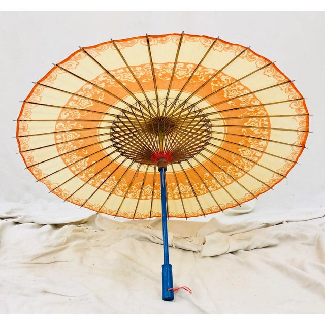 Vintage Chinese Asian Parasol Umbrella For Sale In Raleigh - Image 6 of 8