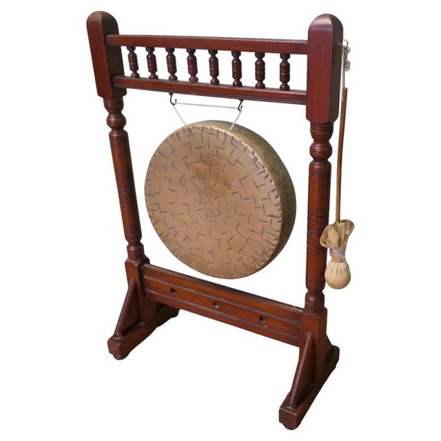 Wood Arts and Crafts Floor-Standing Dinner Gong, 1880 For Sale - Image 7 of 7
