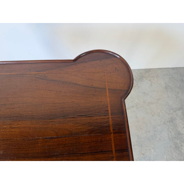 Vintage Hollywood Regency Italian Quatrefoil Wood Game Table For Sale In Miami - Image 6 of 12