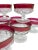Indiana Glass Company Vintage Indiana Glass Kings Crown Cranberry Champagne Sherbet Glasses- A Set of 12 For Sale - Image 4 of 11