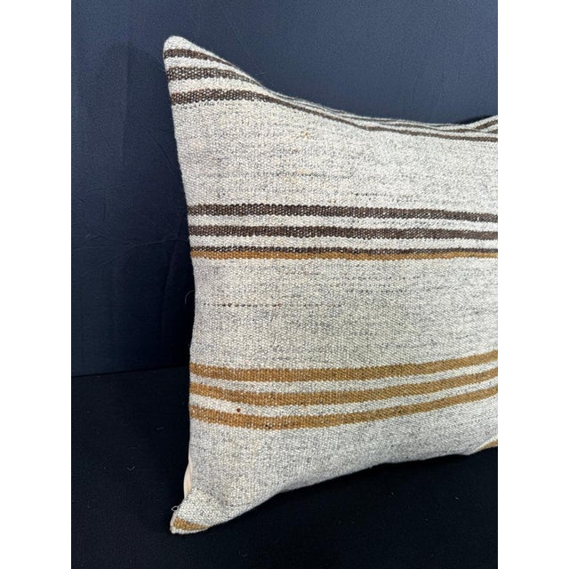 Turkish Hemp Pillow Cushion Natural Beige Yellow Cushion Cover 20x20 #30542 Enhance your home decor with our Kilim Pillow...