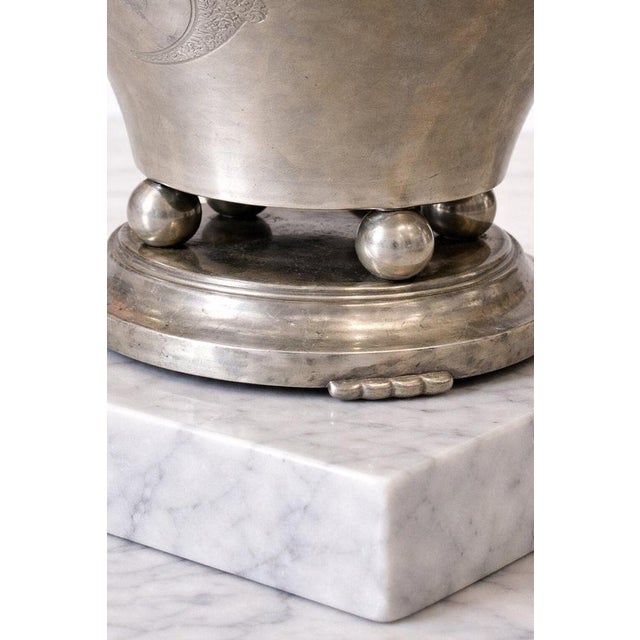 Swedish Modern Art Deco Pewter Centerpiece Bowl by Bröderna Edlund, 1929 For Sale - Image 6 of 9