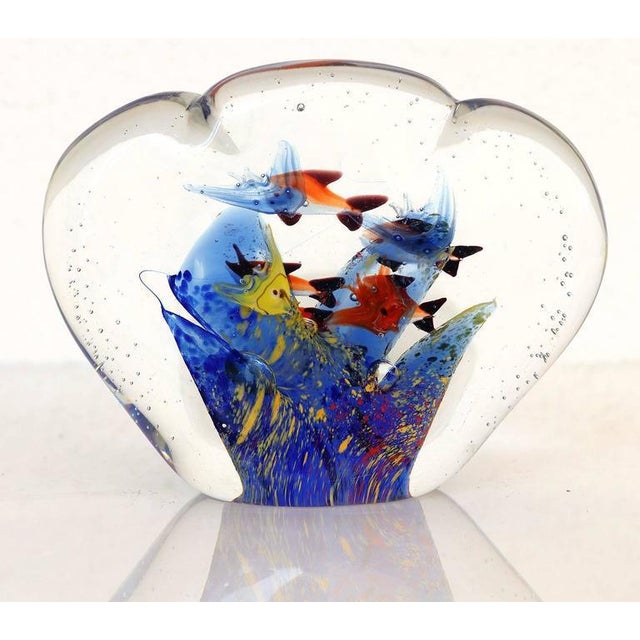 Vintage Murano Glass Aquarium Paperweight For Sale - Image 4 of 8
