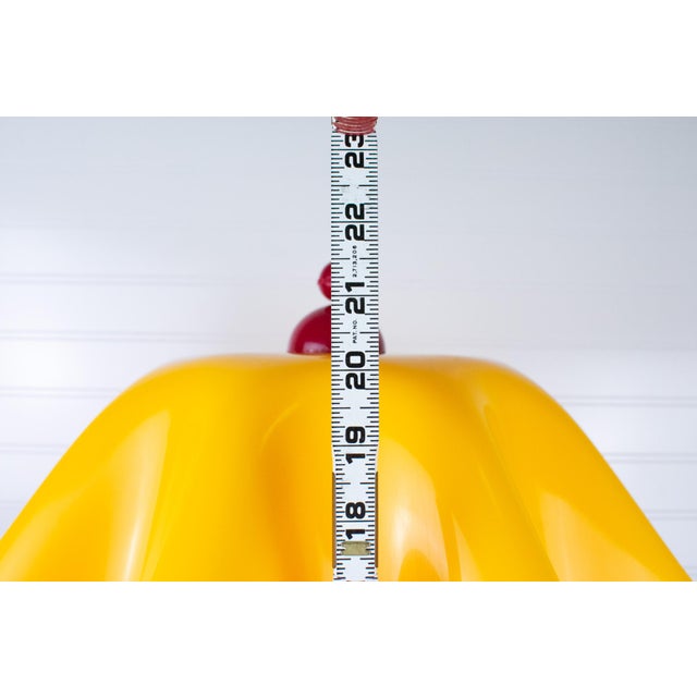 Vintage Post Modern Hard Moulded Table Lamp With Shade For Sale - Image 12 of 12