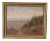 Mountain Valley Scene Framed Oil Painting On Board - Artist's Signature Illegible For Sale