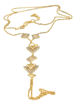 Diamond Triangle Gold Vermeil Fashion Hand Bracelet
