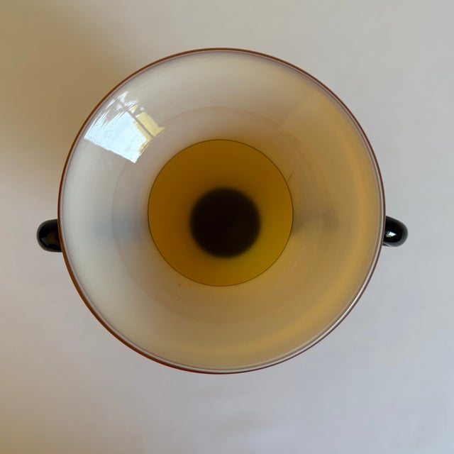 Ochre Cased Murano Glass Vase For Sale - Image 4 of 7