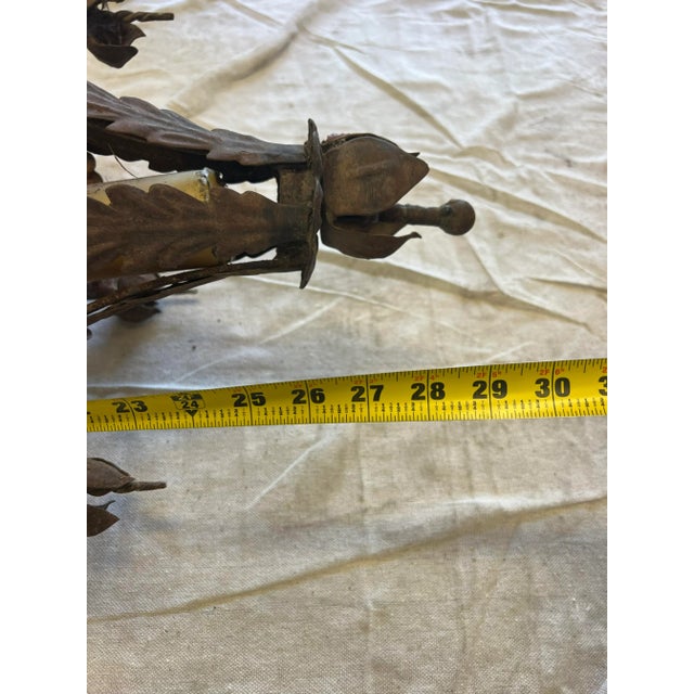 Early 20th Century Early 20th Century Pair of Iron Exterior Sconces Not Wired For Sale - Image 5 of 9