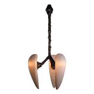 LV-426 Balanced Pendant Light in Patinated Cast Bronze by William Guillon For Sale