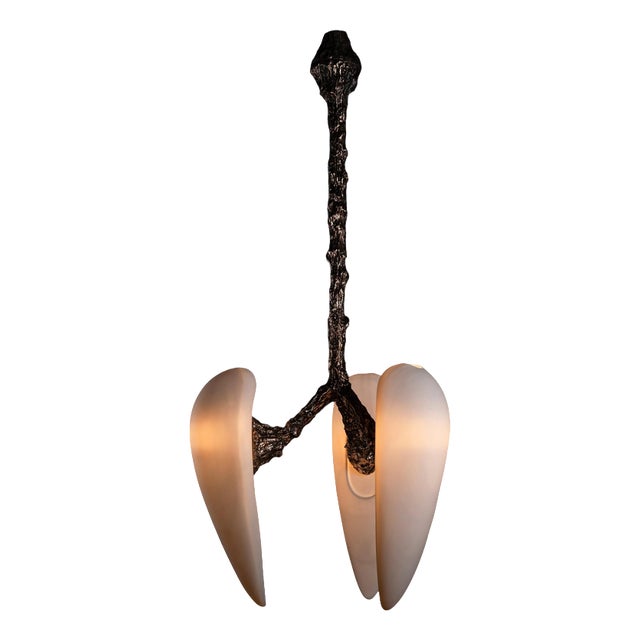 LV-426 Balanced Pendant Light in Patinated Cast Bronze by William Guillon For Sale