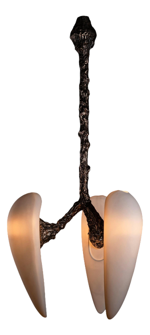 LV-426 Balanced Pendant Light in Patinated Cast Bronze by William Guillon