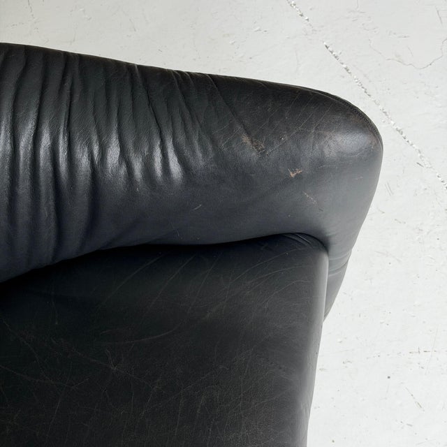 1970s Chubby Leather Lounge Chairs by Jules Heumann for Metropolitan For Sale - Image 9 of 11